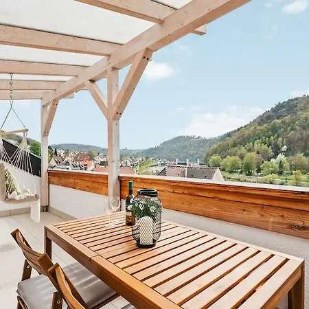 Traumhafte Wohnung Mit Neckarblick Neckarsteinach Exterior foto